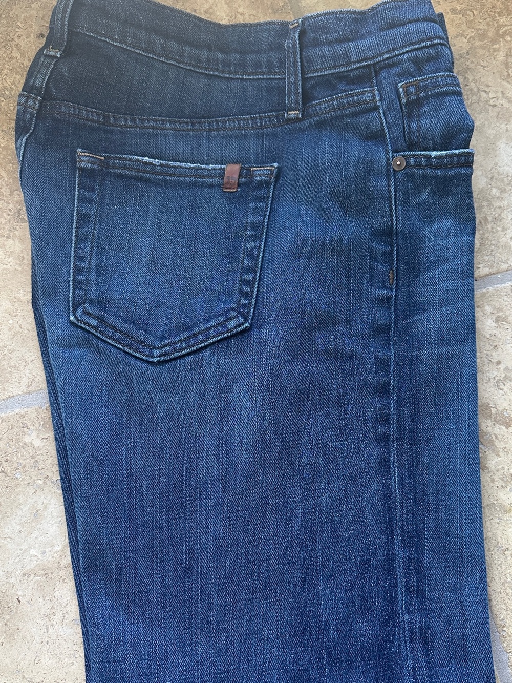 Joe's Jeans Dark Blue Stretch Denim Jean Shorts 10” Inseam Unrolled